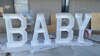 DIY Wood marquee letters