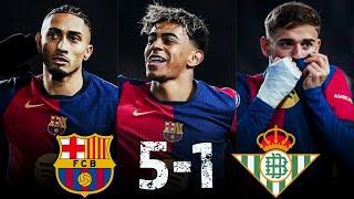 ON FIRE️| FC Barcelona 5-1 Real Betis: Lamine Yamal, Raphinha, Gavi & Dani Olmo Destroy Real Betis