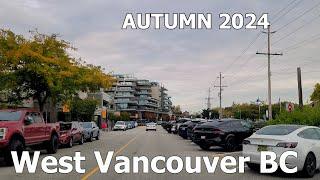 Vancouver's NORTH SHORE | Driving in West Vancouver Canada in Autumn 2024