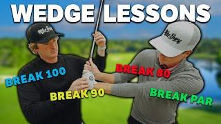 Four wedge tips for Break 100, 90, 80 and Par Golfers FT. Zac Radford.