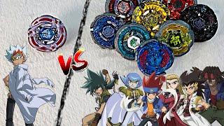 Meteo L-Drago vs Every Team Leader in Metal Masters!!! Beyblade Metal Fight!!!