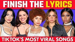 FINISH THE LYRICS - 2023 Most Popular Viral TikTok Songs  | Music Quiz