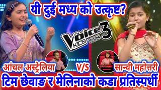 Sanvi Yadav And Anchal Basel Who Is Best Talent? The Voice Kids Nepal Season 3 | Blind Audition 2024