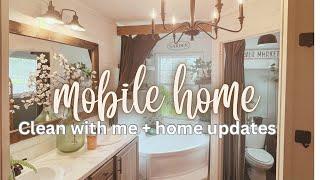 *NEW* MOBILE HOME CLEAN WITH ME | HOME PROJECTS | Doublewide mobile home