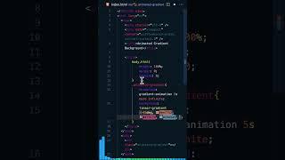 HTML CSS Animated Gradient background