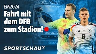  Die Busfahrt des DFB-Teams zum Stadion – wir meinen es ernst!