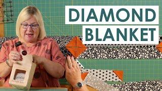 Simple Diamond Blanket using a Fabric Scrap Bag!