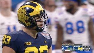 Zach Gentry (Michigan TE #83) Vs. Florida 2019