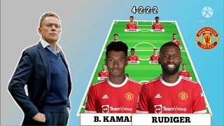 Potential Line up Manchester United With Rudiger & Boubacar Kamara | Transfer rumours