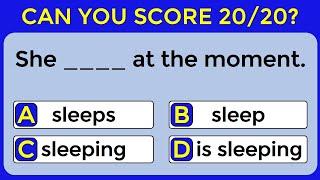 ENGLISH TENSES QUIZ | CAN YOU SCORE 20/20? #challenge 26