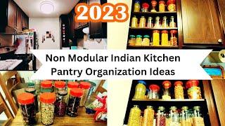 Indian Kitchen and Pantry Organization  | Non Modular Kitchen Pantry Ideas 2023