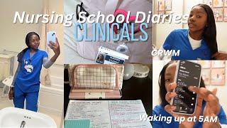 NURSING SCHOOL VLOG | First 5AM Clinicals GRWM, Dosage Calculation Exams, & More