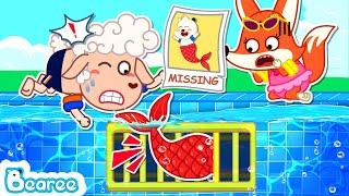 Mermaid Bearee, Where Are You? Extreme Camouflage Hide and Seek For Kids | Safety Cartoon for Kids