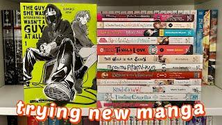 trying some new manga - romance, fantasy, isekai, lgbt+, and more 