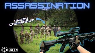 MILSIM ASSASSINATION | DMR SNIPER KILLS COMMANDER