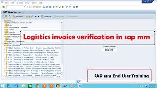 Logistics invoice verification in sap mm