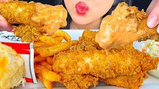 FRIED CHICKEN TENDERS DIPPED IN RAISING CANES SAUCE | MUKBANG | EATING SOUNDS | ASMR Phan