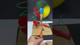 Dc motor fan project with hydraulic #dcmotor #dcmotorproject #tech #scienceproject #shorts #diy