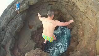 Jumping from Rocks free stock videos