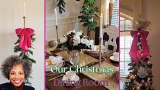 Decorating The Dining Room For Christmas with Pops Of Pink