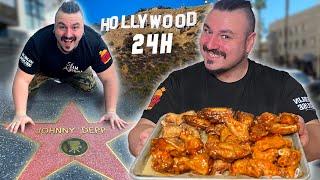 24 Horas COMIENDO en HOLLYWOOD en el PASEO DE LA FAMA 