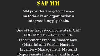 SAP MM TRAINING IN CHENNAI