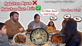 GARA2 IKAN ASIN‼️ANAK BULE SELERA KAMPUNG: SAYUR LODEH, IKAN ASIN, TEMPE GORENG, SAMBAL TERASI