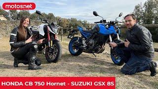 ️ Honda CB750 Hornet  Suzuki GSX-8S 2023 / Comparativa Naked / Review motos.net