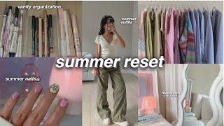 SUMMER RESET   nails, summer outfits, redecorating my room