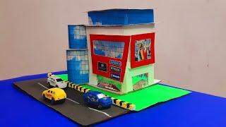 How to make shopping mall with cardboard | Shopping Mall model making project | School Exhibition