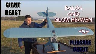 GIANT 2.4m H-King NE-1 Navy Cub RC plane with ASP FT 160 twin glow engine Pleasure flight