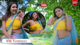 POOJA IN YELLOW TUBE WITH COLORFUL SAREE | SAREE FASHION VLOG | SM VENTURES | 2024