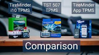 Comparison of Tire Pressure Monitoring Systems: TST 507, TireMinder i10, and TireMinder SMART App