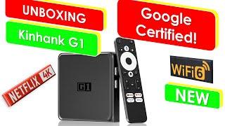 KinHank G1 Android TV Box Unboxing | Google Certified & WiFi 6