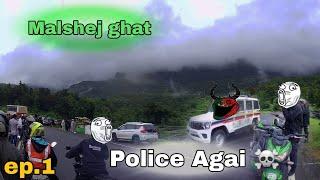 Malshej ghat Pe Police Agai  total Bike sized mountain view  