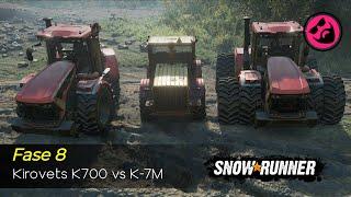 SnowRunner / Farming /  Kirovets K700 vs K-7M  / Fase 8 / Mapa de Pruebas / Físicas