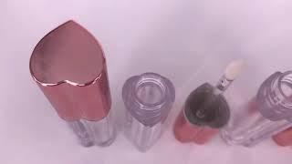 Bolysa Beauty OEM Lipgloss tubes manufacture Heart Cap Plastic Lipgloss Tubes 3 5ml  #lipglosstubes