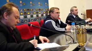 Сергей Ребров на пресс-конференции перед ответным матчем с "Эвертоном"