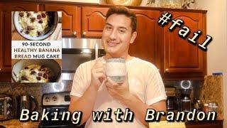 BAKING WITH BRANDON ~ EPISODE 1 : BANANA BREAD MUG CAKE ~