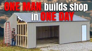 یک مرد یک ساختمان مغازه در یک روز می‌سازد - با یک کیت ساختمان مغازه DIY