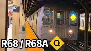 ⁴ᴷ⁶⁰ Mixed R68 / R68A Train in Service on the Q Line