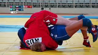 ALLENOVA (RUS) VS CVIJIC (SRB). Juniors W 80 kg. European SAMBO Championships 2021