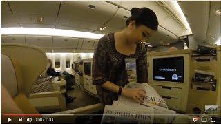 Canberra to Singapore in Business Class Singapore Airlines SQ 292 Full Flight Review