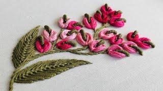 A Very Georgeous Flower Hand Embroidery - Neckline Embroidery - Free Stunning Design For Embroidery