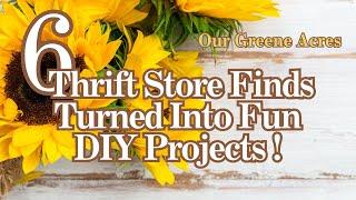 6 Thrift Store Finds Turned Into Fun DIY Projects! GOODWILL SHOPPING TRIP  #diy