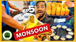 Monsoon Street Food in Indore | Pakode, Ghewar Making , Fafda & More | Veggie Paaji