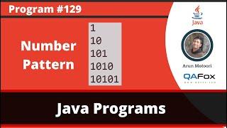 Java program to print Number Pattern 1 10 101 1010 10101