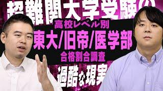 高校偏差値別 東大・最難関医学部に受かる割合はどのくらいか？