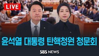 [풀영상] 윤석열 대통령 탄핵 청원 청문회 - 국회 법제사법위원회 전체회의 / SBS