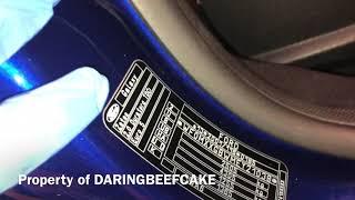 Ford Galaxy 2014 colour code location